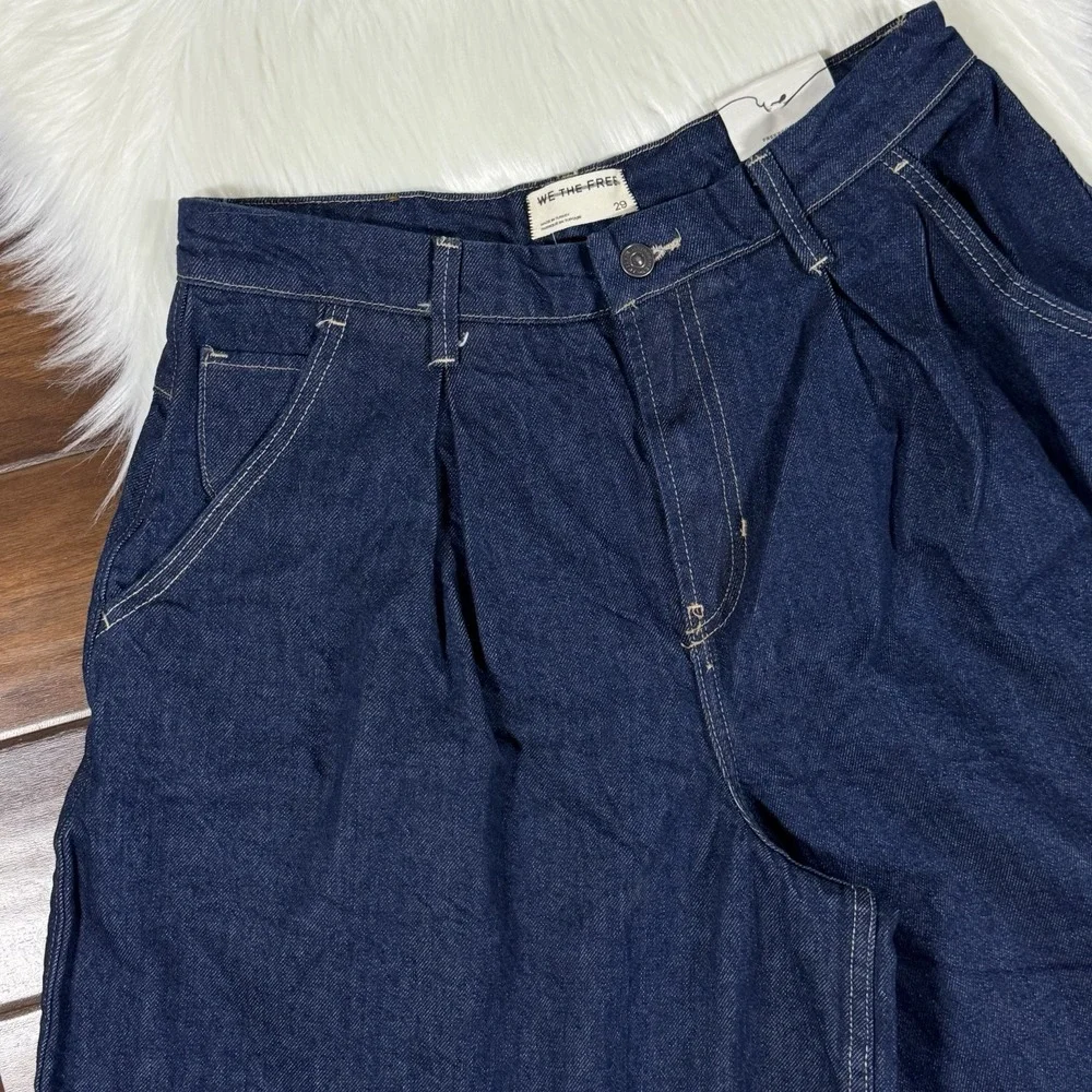 We The Free People Size‎ 29 CRVY Antonia Culotte Shorts Denim Jeans **READ**